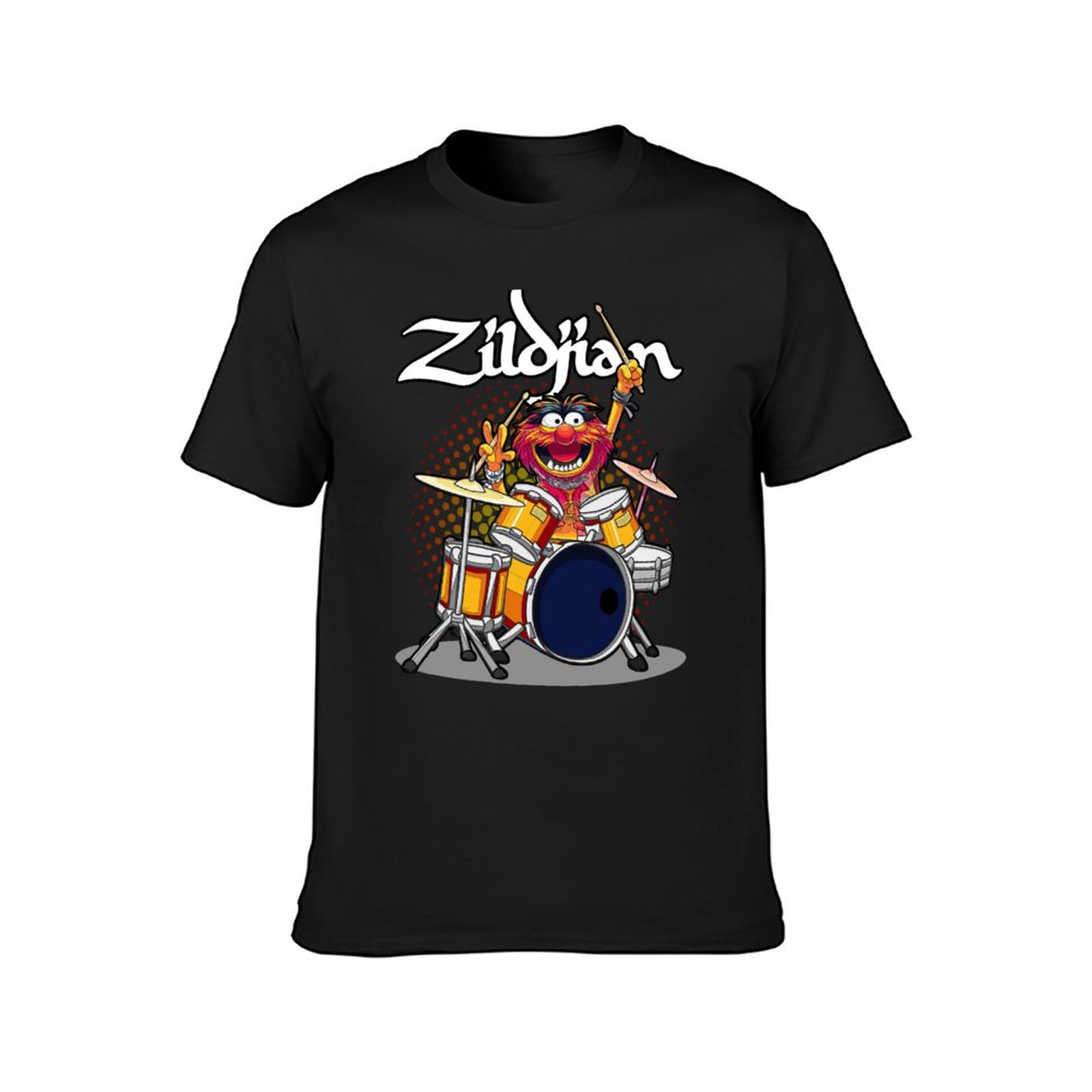 CYMBALS ZILDJIAN ANIMAL DRUMMER T-Shirt Plus ddmysmile Sizes Oversizeds Mens Graphic T-Shirts Funny Smile