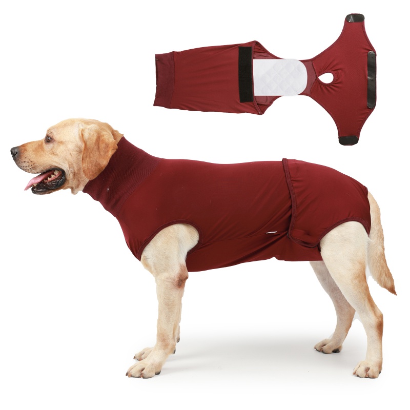 Dog Recovery Suit Pet Home Wear Pajamas High-elastic Breathable Dog Jumpsuit Pet Operative Protection Physiological Bodysuit