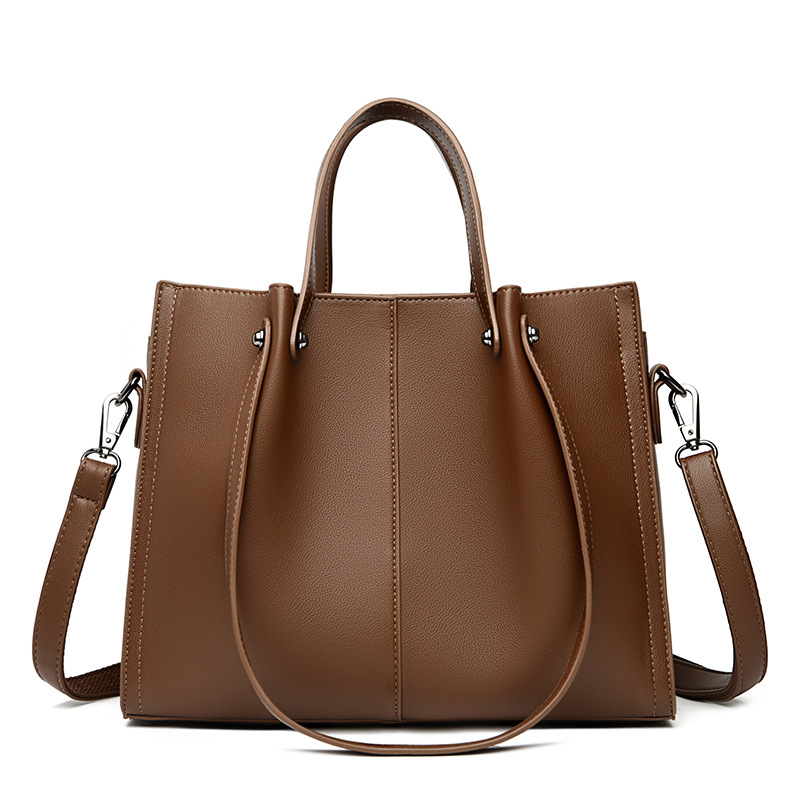 Single-Color Women's Crossover Tote: Spacious & Versatile 2024 Carryall Bag