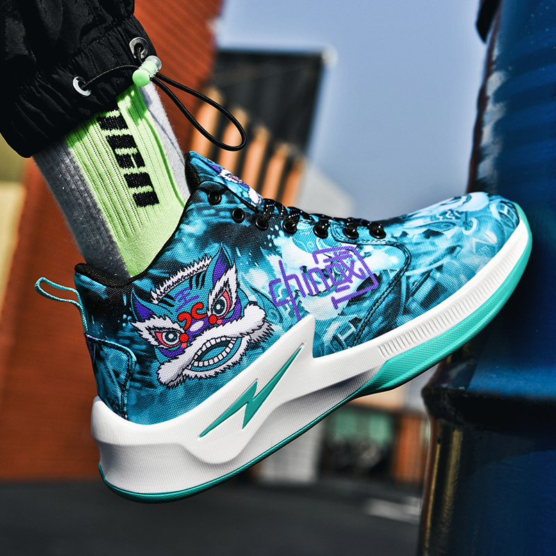Children Basketball Shoes Chinese Style High-quality Field Training Sneaker Mesh Lightweight Men Basketball Shoes for Kids
