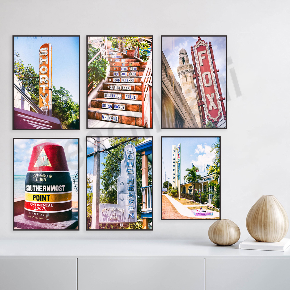 Maui, Hawaii, Strand Theater, Islamorada, Key West, Florida Keys Photography, Staircase Photography, Welcome Sign Travel Poster