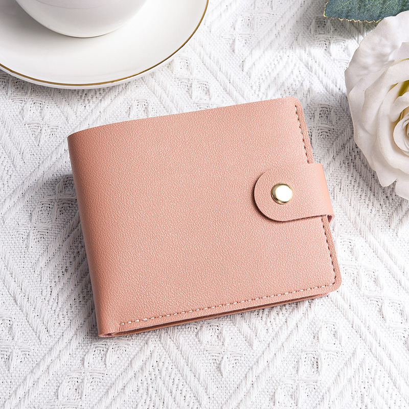 Simple Wallet Retro Women Rivets Short Wallet Coin Purse Card Holders Handbag For Girls Purse Small Wallet Ladies Bolsa Feminina smile