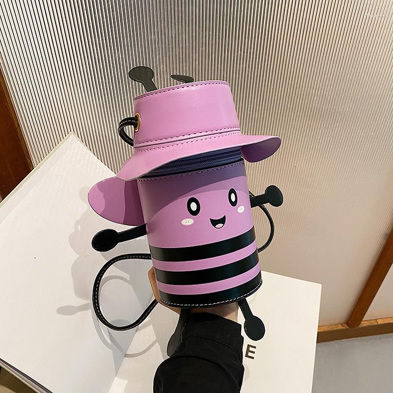 Drawstring Bag Women's Bucket Fashion Cute Bee Shoulder Crossbody Internet Ins Mobile Phone 9016 zhanyishengli