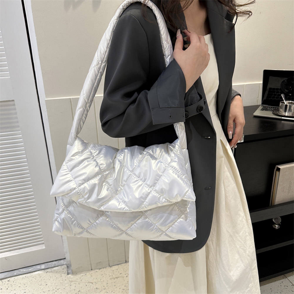 Luxury Designer Shoulder Bag Space Cotton Down Women Crossbody Bag 2023 Winter Puffy Quilted New Tote Bag Nylon Padding Handbags