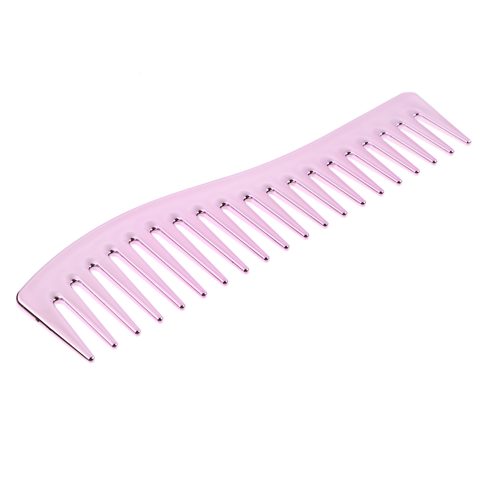 Electroplating Comb Hairdressing Resin Scalp Massage Hair Brush Large Wide Tooth Comb Barber Clipper Combs for Men Women Salon smile