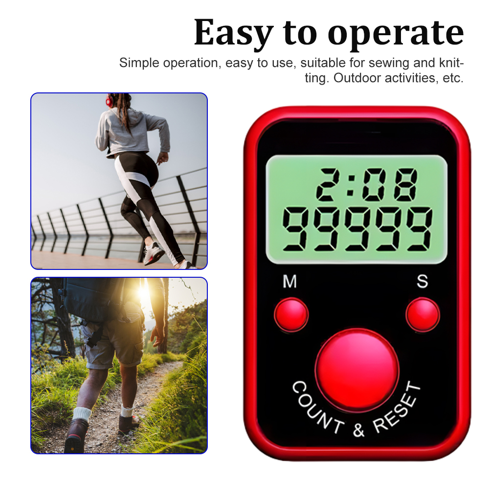 Finger Counter Luminous Finger Ring Electric Digital Display Tally Counter StitchsMarker Sewing Weave BuddhasPray Soccer