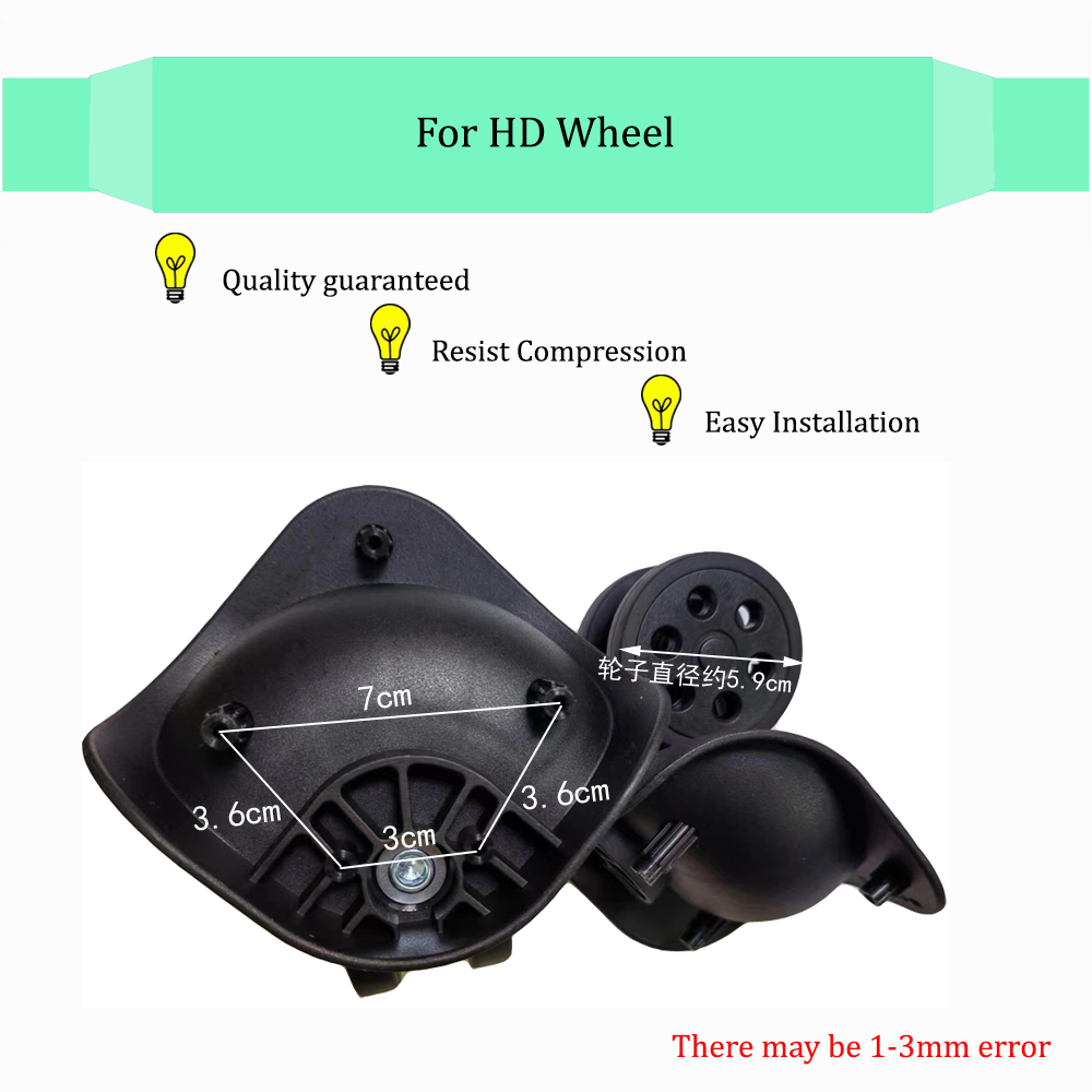 Suitable For HD F24D Universal Wheel Trolley Case Wheel Replacement Luggage Pulley Sliding Casters Slient Wear-resistant Repair