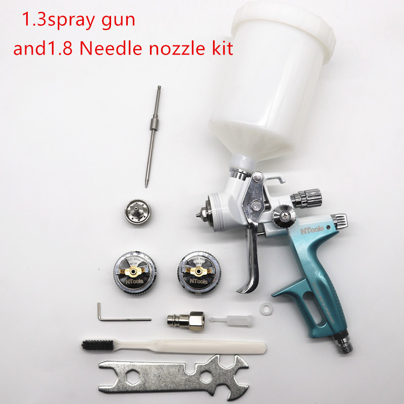 NTOOLS High Quality 4000B Spray Gun 1.3mm With spare 1.8 needle nozzle kit Professional Sprayer Paint Airbrush For Car Painting
