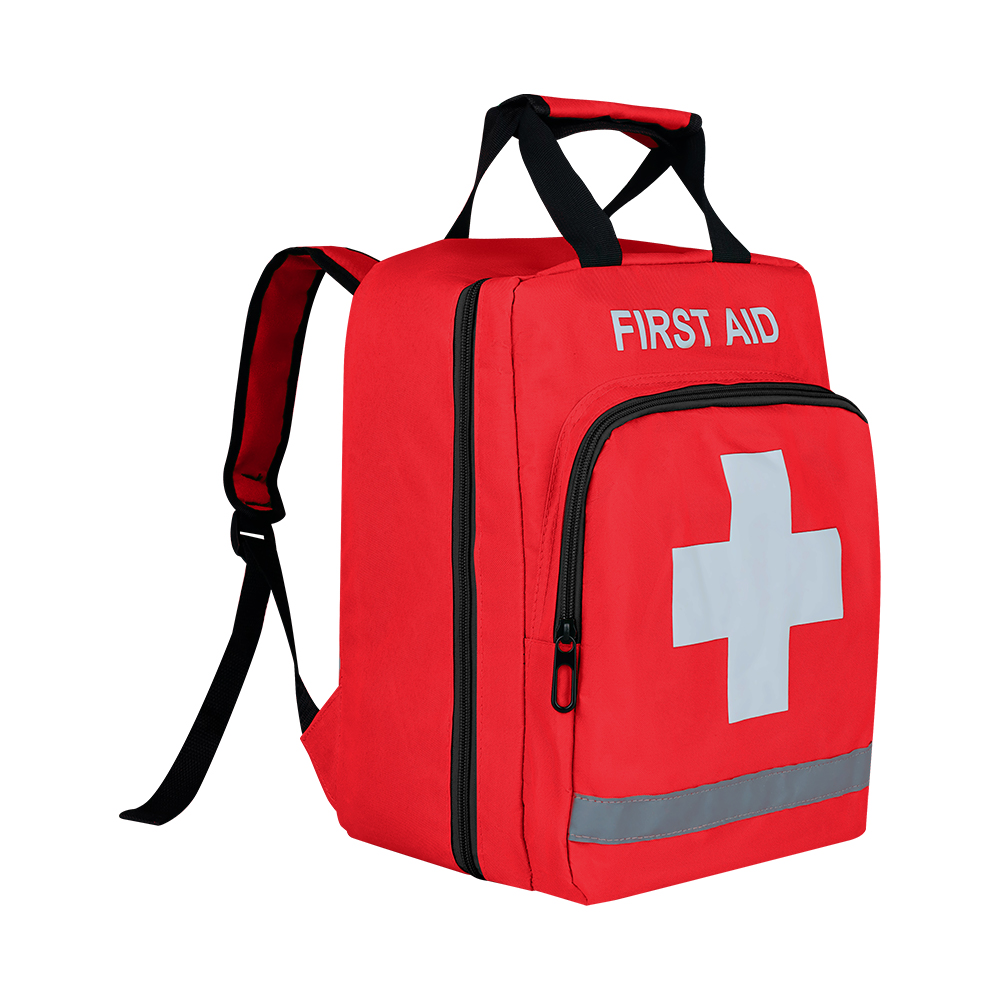 Backpack First Red Emergency Aid Bag Empty Medical First Aid Rucksack Treatment First Responder Back Pack Trauma Bags smile