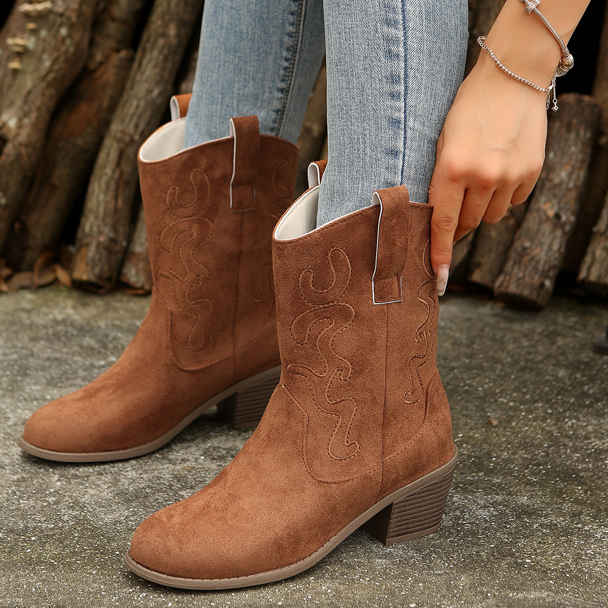 Fashion Boots for Women Brown Purple Non-Slip Ankle boots Female Ladies Girls Outdoor Casual Shoes
