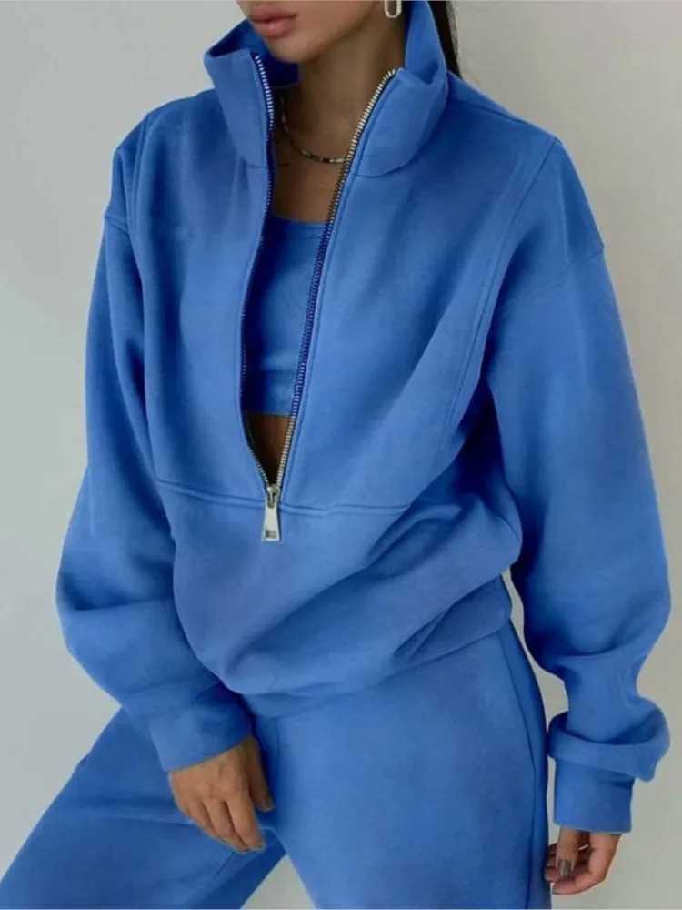 2024 New Fashion Tracksuit Set Stylish Autumn And Winter Comfortable Warm Two-piece Sets For Sports Casual Womens ClothingX241112