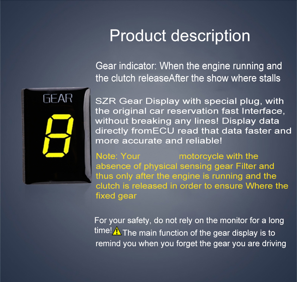 Motorcycle Gear Display Indicator Meter For Honda CB1000R CB1100 CB1300S CBF600 CBF1000 F FA CBF1000F CBR500R CBR600F VTR250