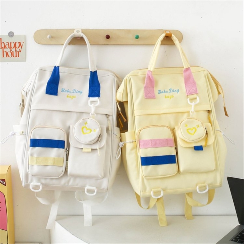 Lightweight Backpack Travel Casual Daypack School Book Bag Large Capacity Backpack Computer Laptops Bag for Teen Student smile