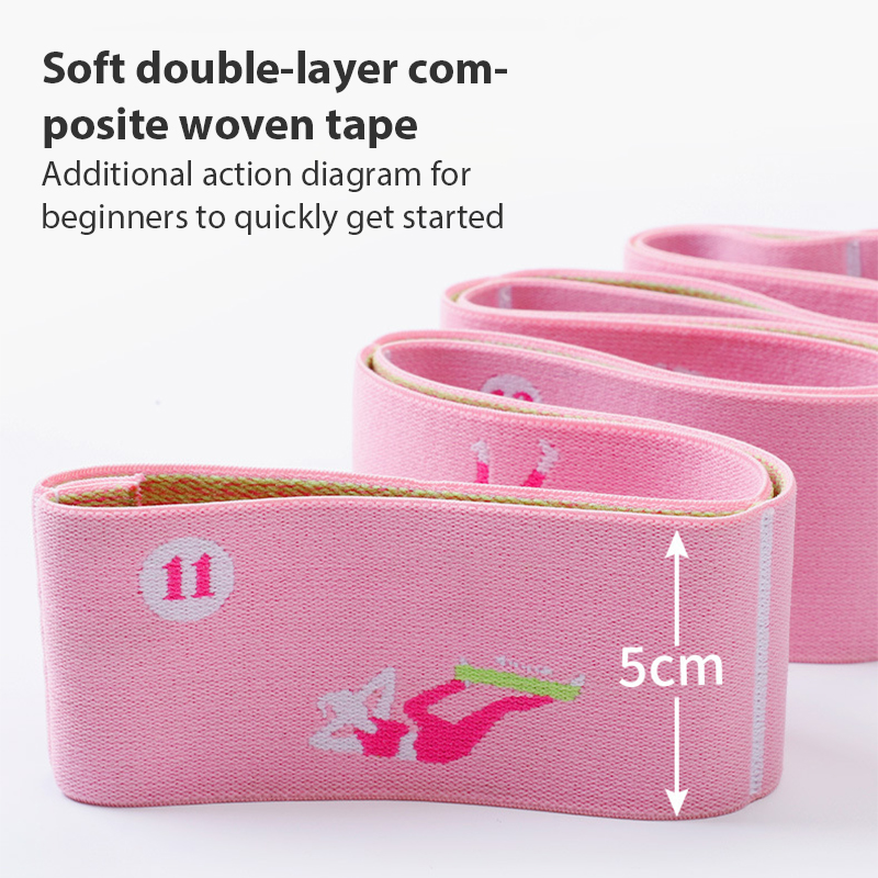 Yoga Grid 11 Multi-Segment Resistance Band Beginner Dance Pilates Auxiliary Stretching Belt Adult Latin Training Elastic Bands smile