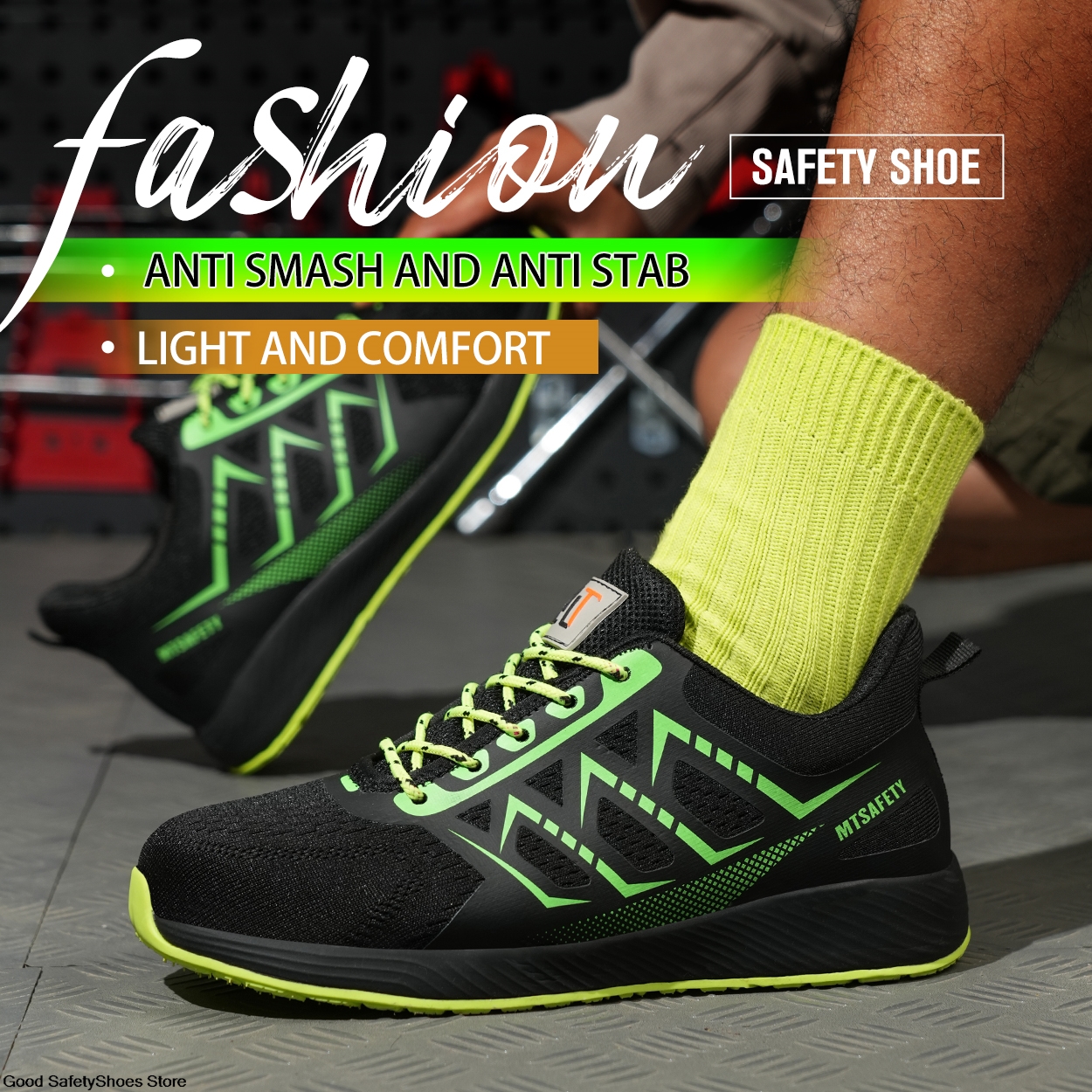 Sneakers Breathable Sport Lightweight Puncture-Proof Work Men Women Steel Toe Shoes Safety Boots e09e