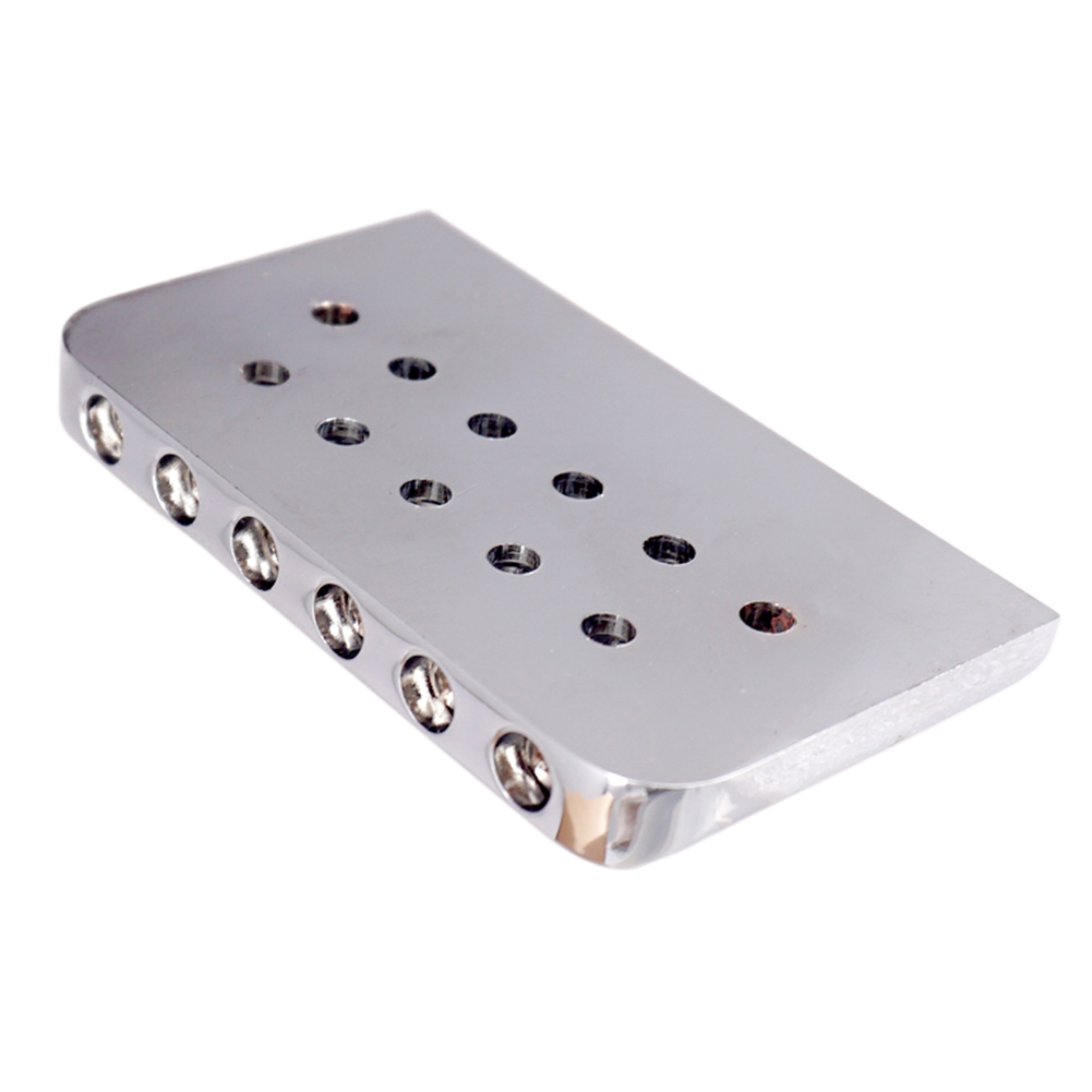 Tail Through Hard String Body Bridge 6 Strings Fixed Bridge For Electric Guitars Tailpiece Bottom ddmysmile String Bridges Accessories Smile