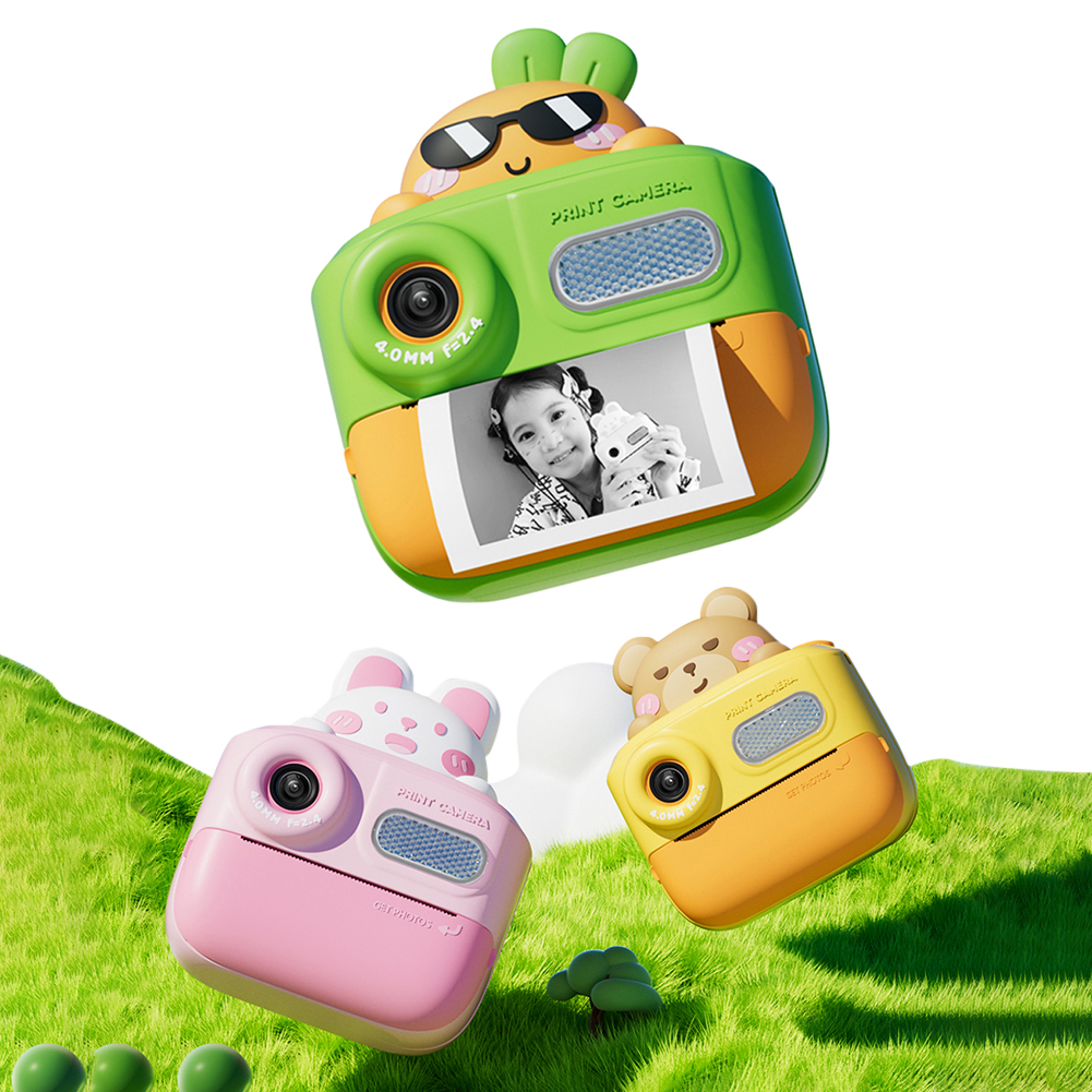 48MP Instant Print Camera Kids Video Camera 1080P Child Selfie Camera Toy 2 Inch IPS Screen Toddler Camera Gifts for Boys Girls