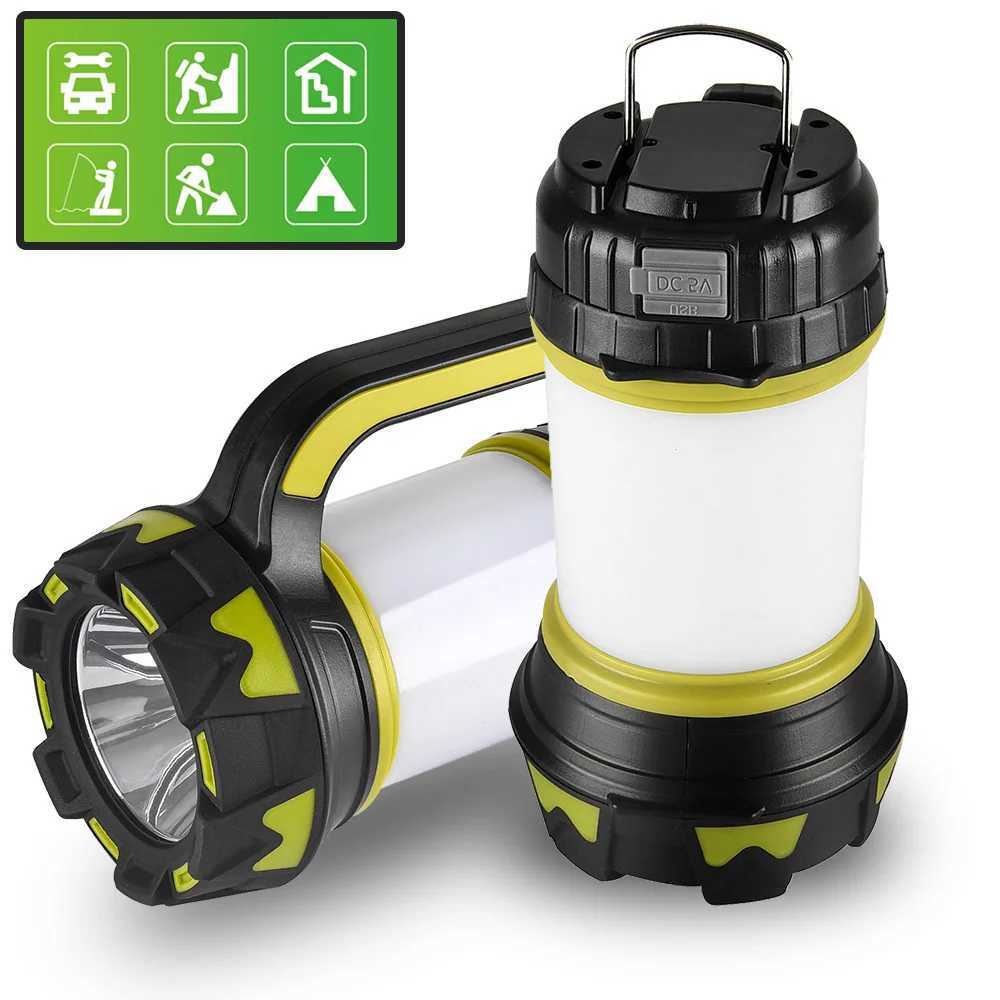 ZPAA Camp Lamp LED Camping Light USB Rechargeable Flashlight Spotlight Work Light Waterproof Searchlight Emergency Lantern Z250225