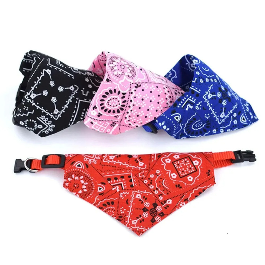 Bandana Scarf Adjustable Dog Bandanas Collar Puppy Cat Neckerchief Pet Accessories for Small Medium Large Dogs d75