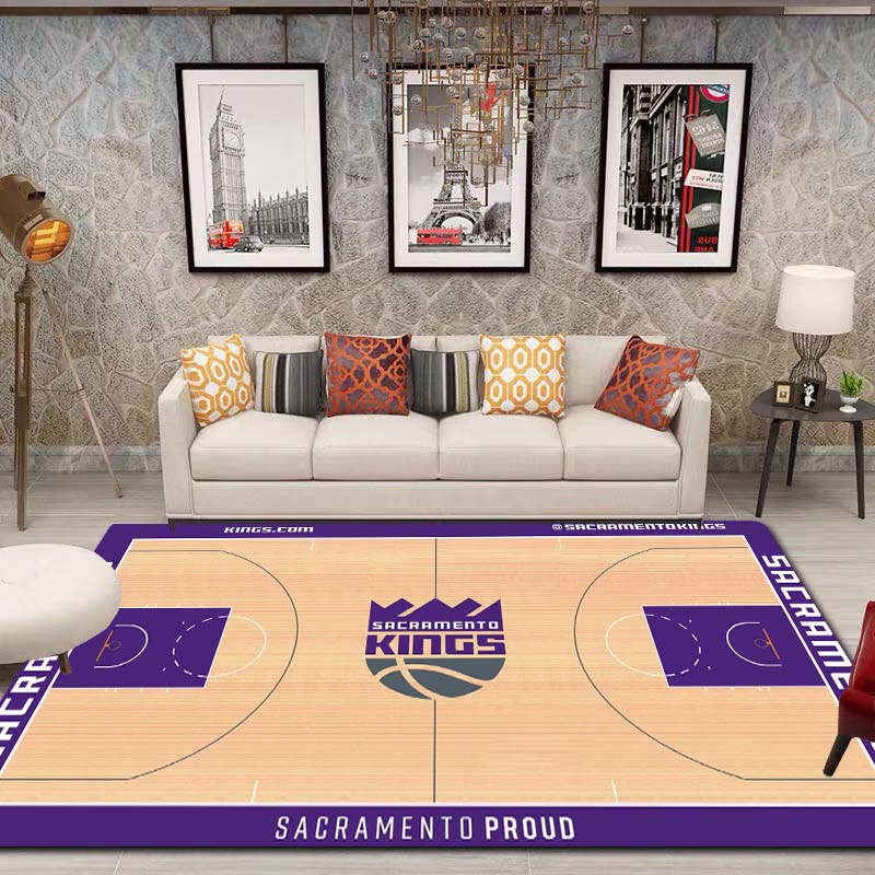 3D Print Basketball Court Carpet Rug for Home Living Room Bedroom Sport Room Sofa Doormat Decor,Non-slip Floor Mat