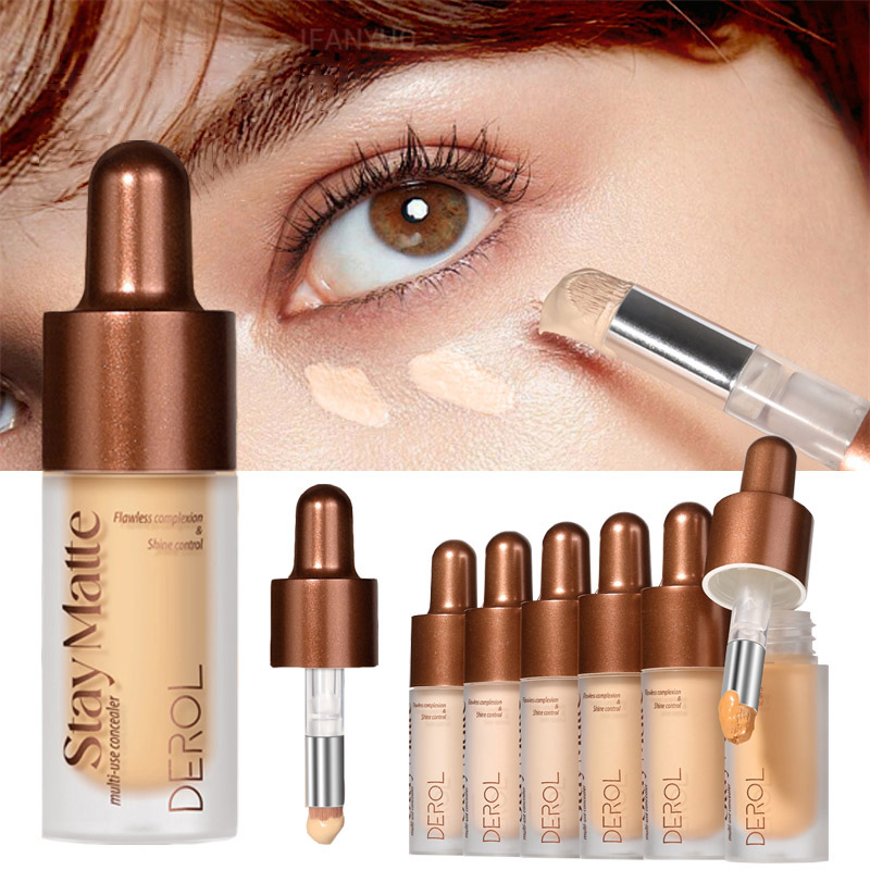 Colors Liquid 6 Concealer Cream Waterproof Full Coverage Concealer Long Lasting Face Scars Acne Cover Smooth Moisturizing Makeup smile