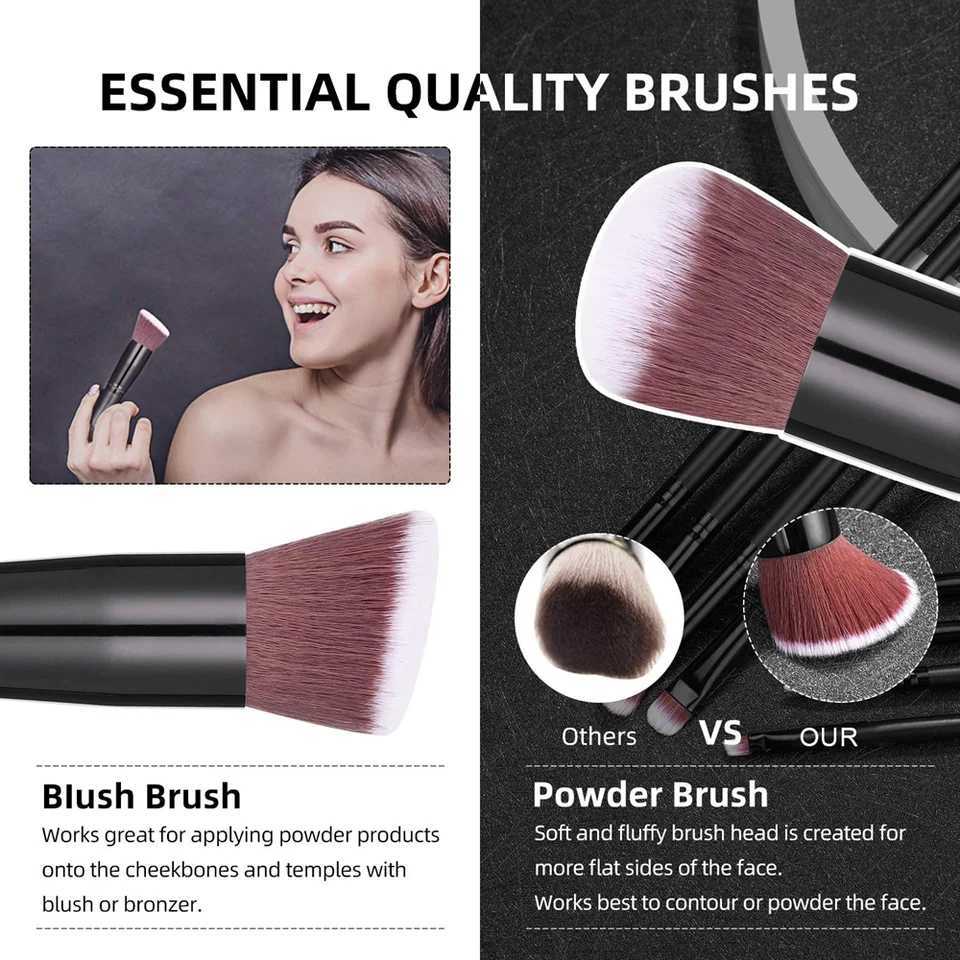 14-16 pieces of professional makeup brush set Advanced makeup kit Basic strength of synthetic hair eye shadow hybrid beauty tool W241113