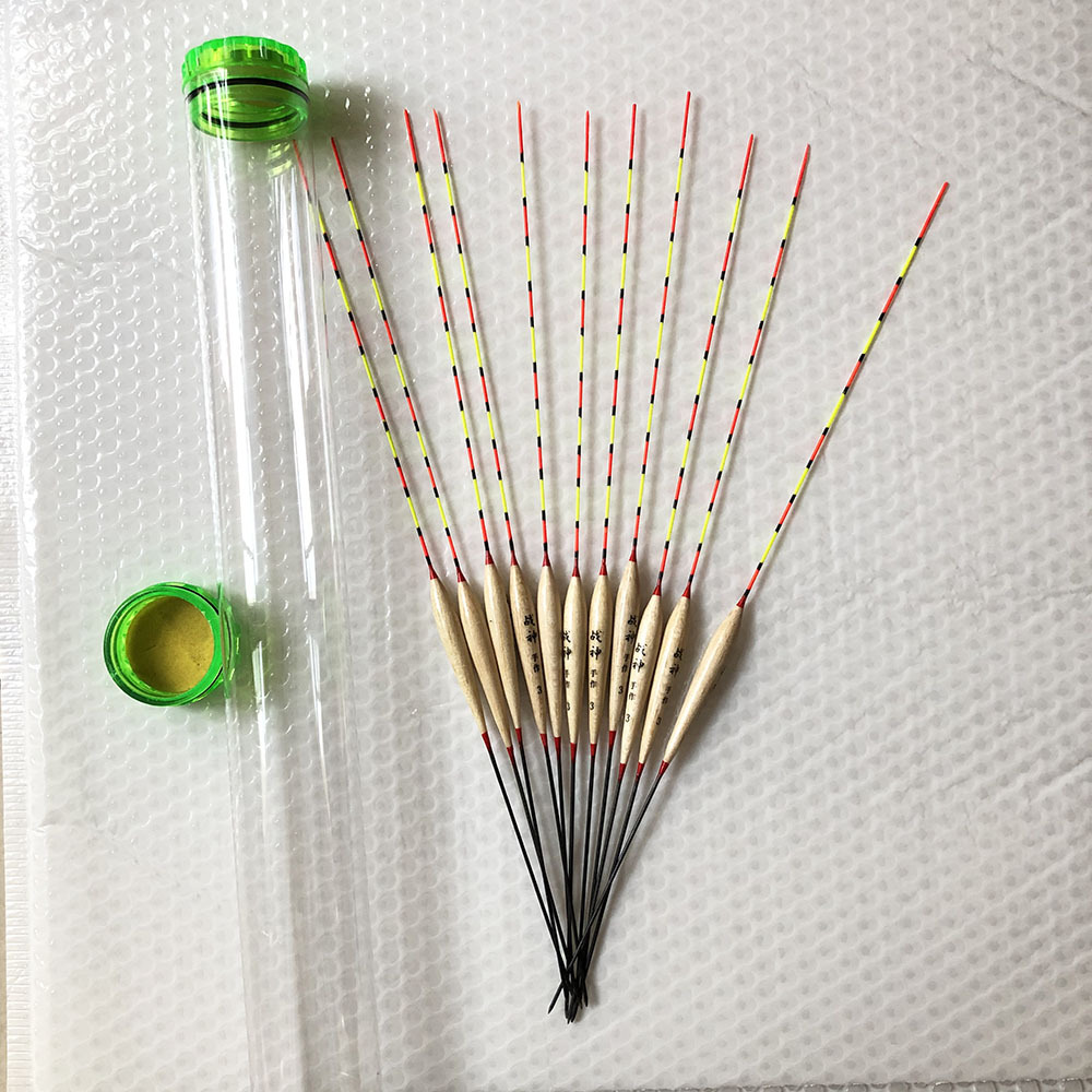 Barguzinsky 10Pcs/Lot Fishing Floats Wood Floats Bobber Buoy Sensitivity Vertical Buoy Floating Pesca ddmysmile Fishing Tackle Accessories Smile