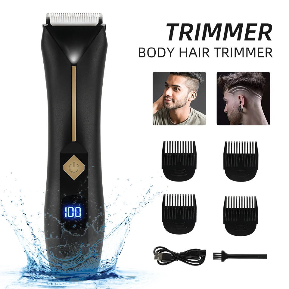 New Groin Body Trimmer For Men And Women Electric Facial Beard Bikini Hair Trimmer Washable Pubic Ball Shaver Hair Remover smile