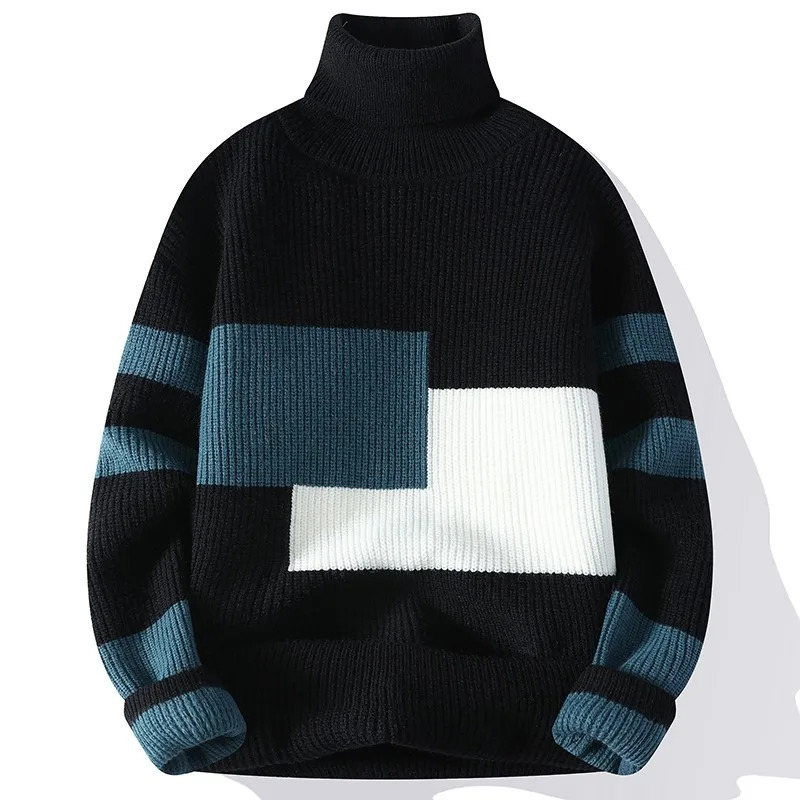 Sweater mens winter Korean casual turtle neck warm sweater mens fashion sweater mens wool sweater 241113
