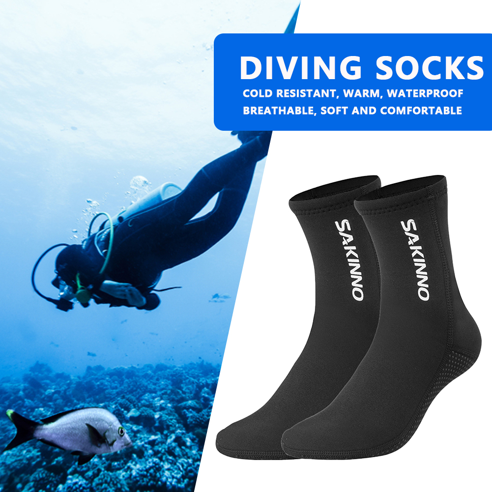 Unisex Diving Socks Anti Slip Neoprene Swimming Snorkeling Socks Wearable Portable Lightweight Scratch Resistant for Water Sport
