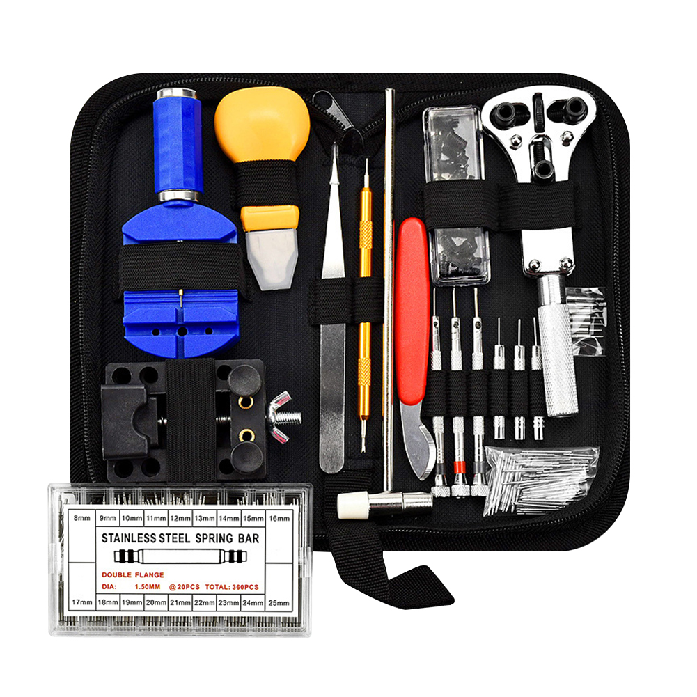 507pcs Watch Link Back Removal Tool Watch Repair Tool Kit Anti-Rust Portable Spring Bar Tool Set for Watch Disassembly Assembly