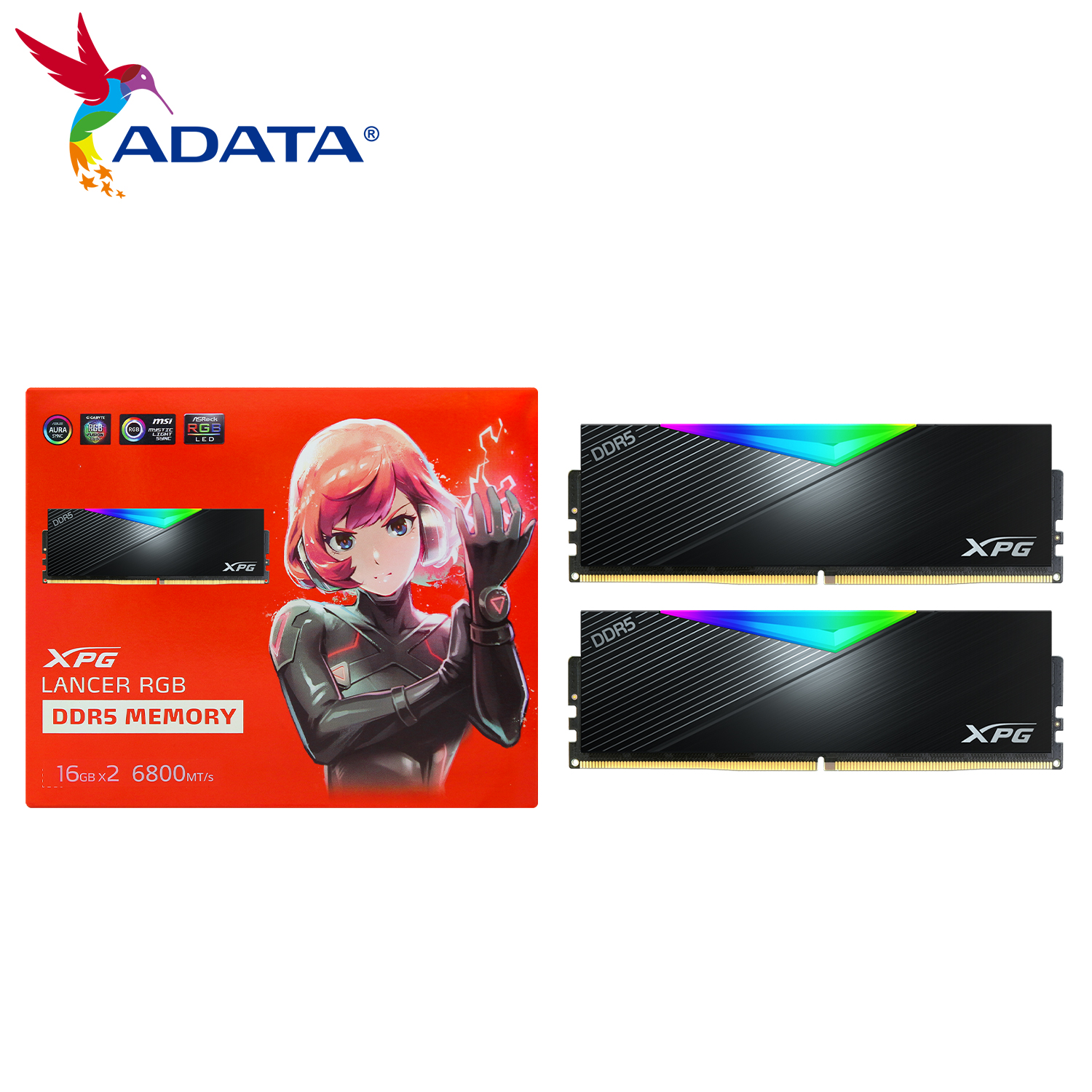 100% Original ADATA XPG LANCER Blade RGB DDR5 Memory 16GBx2 6800MHz High Speed DDR5 Memory ram ddr5 With Heat Sink For Desktop