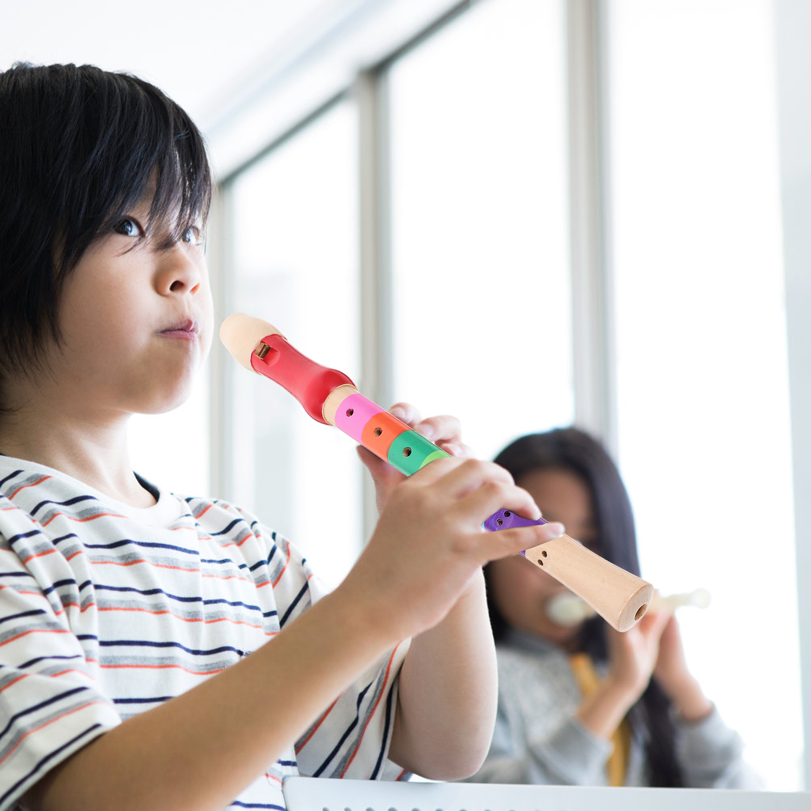 Hole Recorder 8 Wood Instrument Musical Instruments Voice Soprano Descant ddmysmile Puzzle Flute Smile