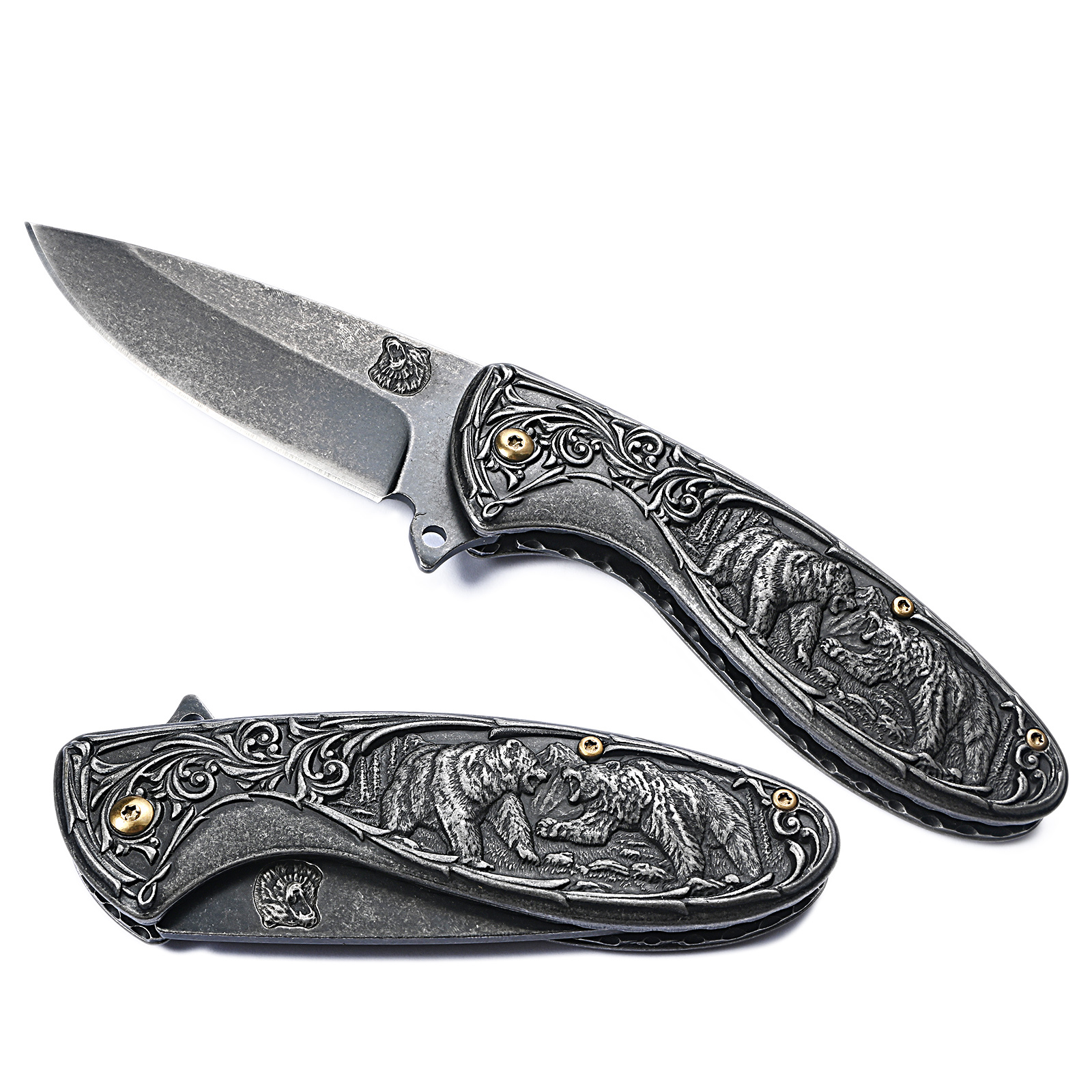 Pocket Knife 3D Survival Tactical Folding Knife Survival Camping Hunting Knives STAINLESS STEEL Outdoor Pocket knife Brtithday Gift edc