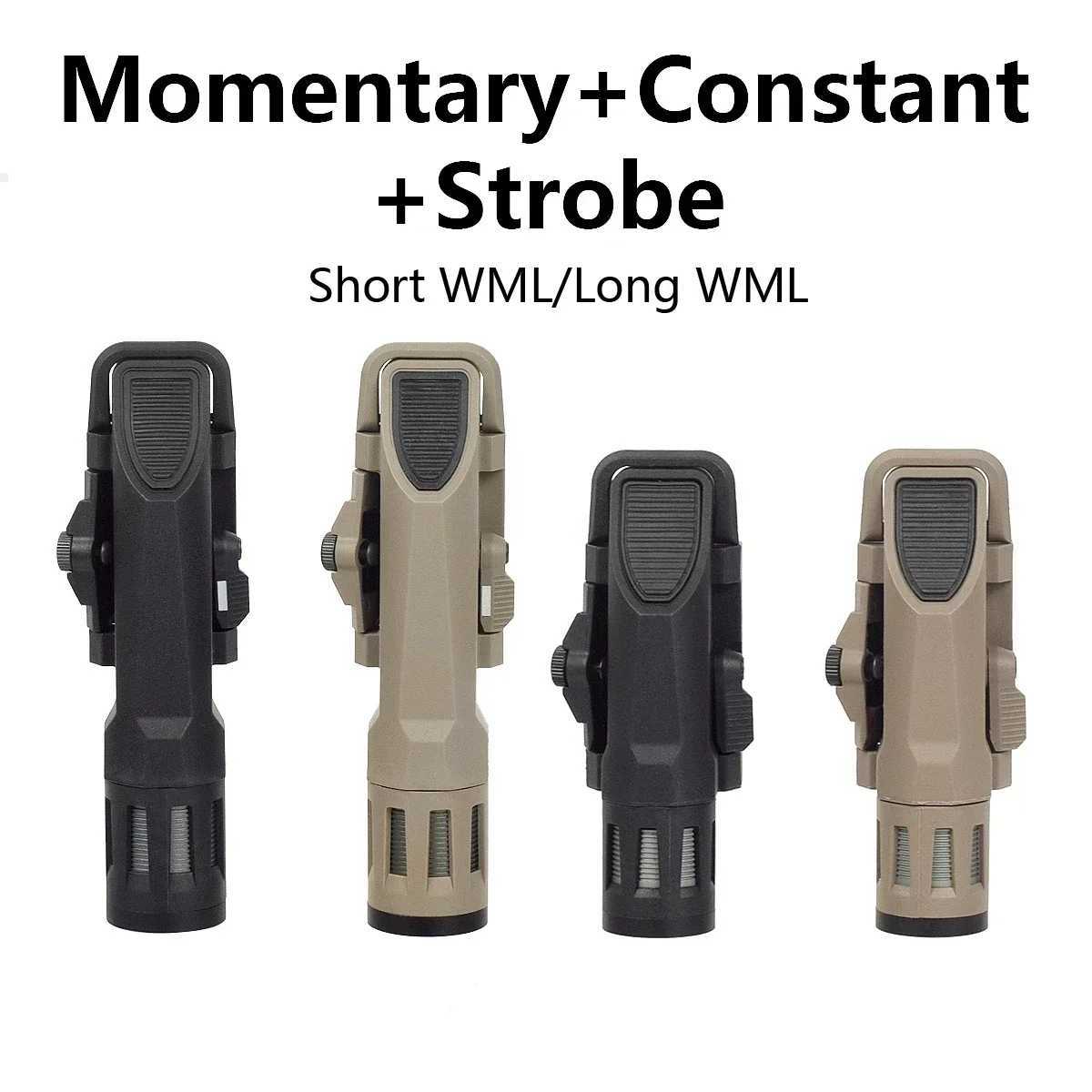 Tactical INFORCE WML APL Long/Short Nylon Rifle Pistol Flash D Light Suitable for 20mm Rail Air Gun Weapon Hunting Flashlight W241112