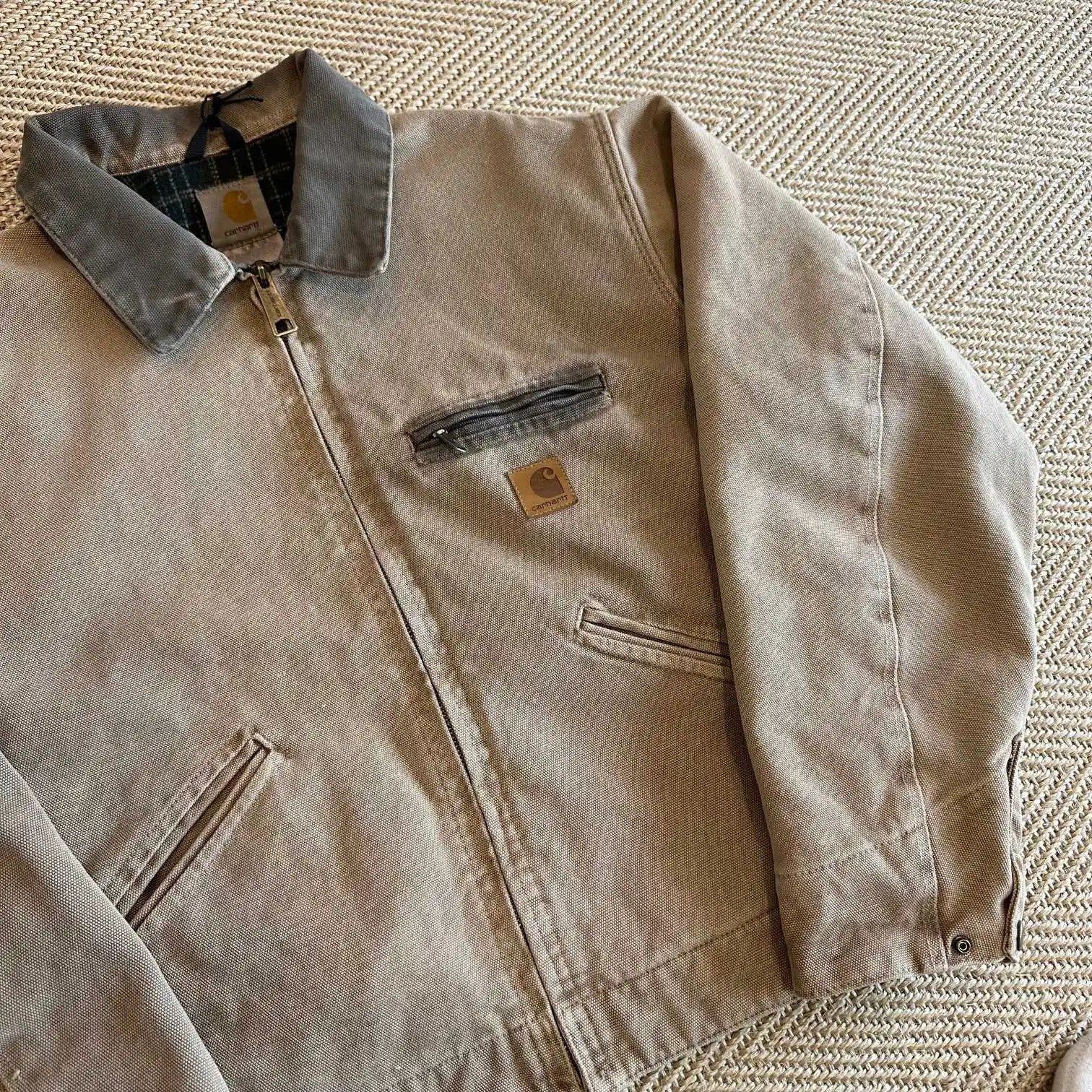 High quality retro J97 canvas mens wash jacket with loose collar and casual zipper jacket that can be worn 241108