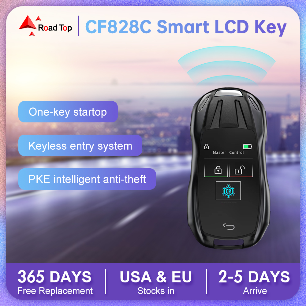 2024 New Top Road ddmysmile Remote Ddmysmile Car Key Modified Universal Smart LCD Key Cf828c For Supercar Car Comfortable Entry Auto Lock Smile