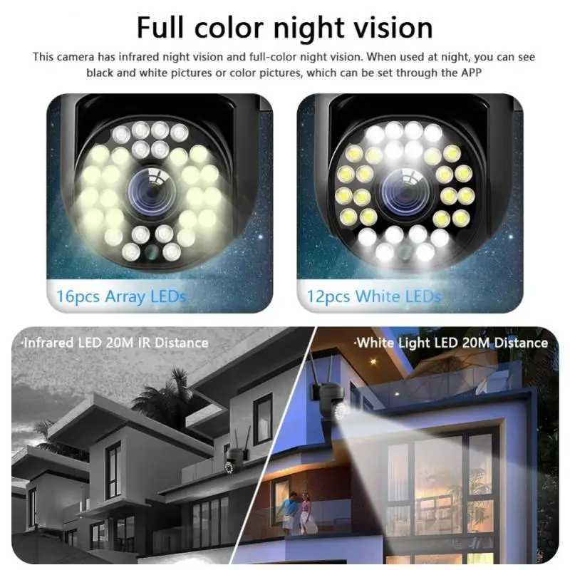 IP Cameras 1/2PCS Tnnian 5MP 5G WIFI Outdoor Camera AI Human Tracking Security Surveillance PTZ Camera Full Color Night Vision YILOT 24413