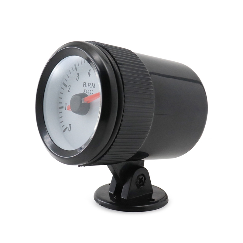 Automotive 2-Inch 52Mm Blue Light Black Circle Tachometer Accessories Parts 0-8000RPM For 1-8 Cylinders LED Light
