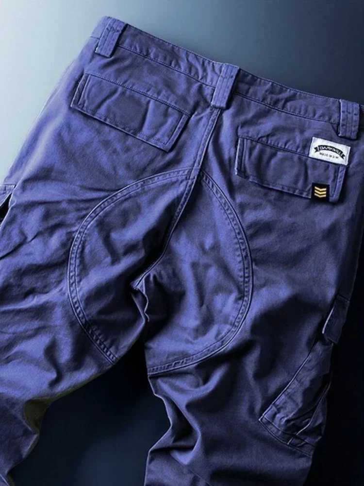 Mens Trouser Stretching Loose in Korean Mens Cargo Pants Large Fashion Harajuku High Quality Fashion Pants W241112