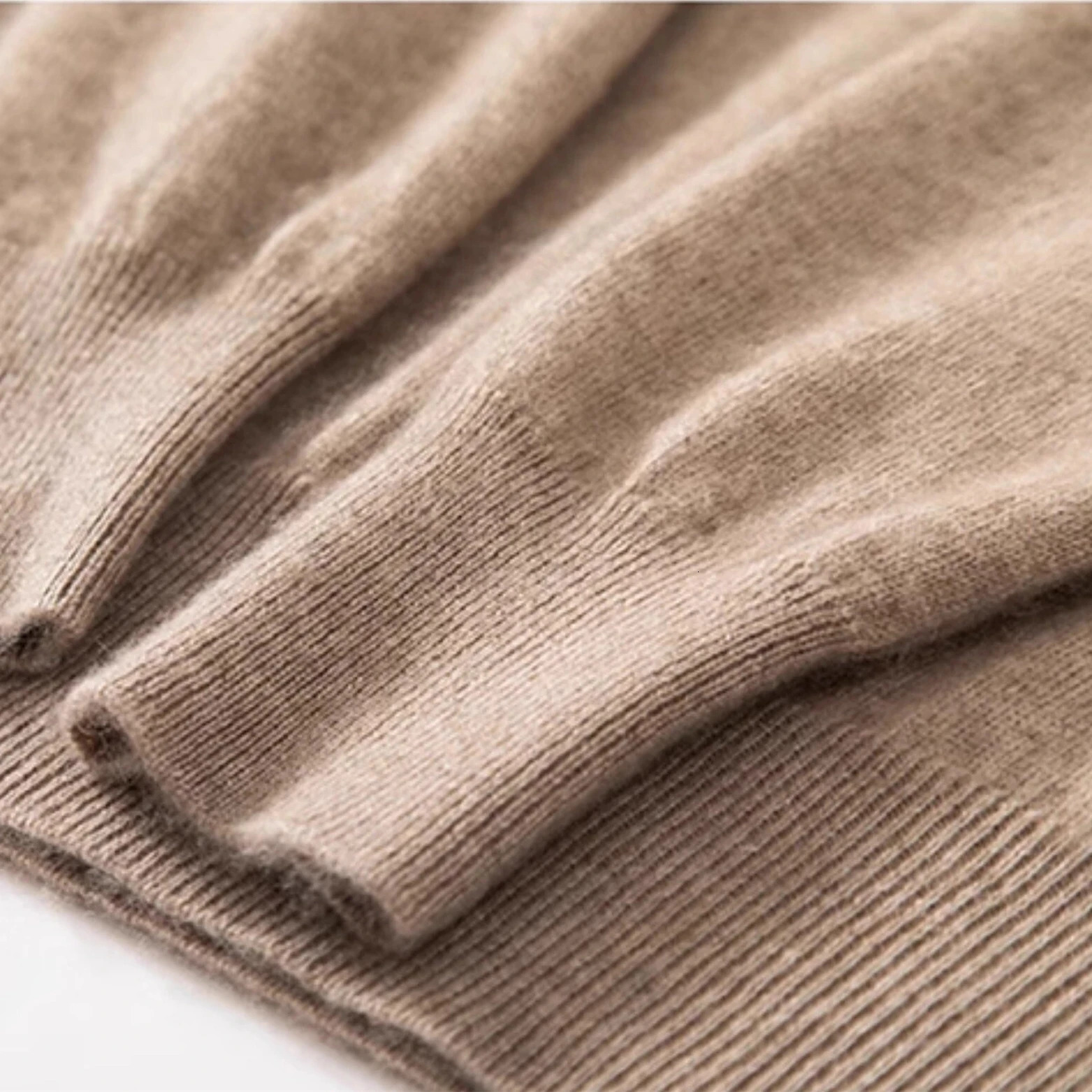 100% Cashmere Sweater Autumn/Winter High Collar Warm Crossover Wool Knitted Pullover Mens Turtle Neck 241113