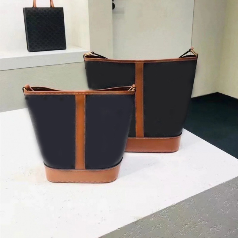 Patchwork Bucket Crossbody Bag for Women 2023 New Designer Brand Shoulder bags Small PU Leather ladies Handbags and Purses