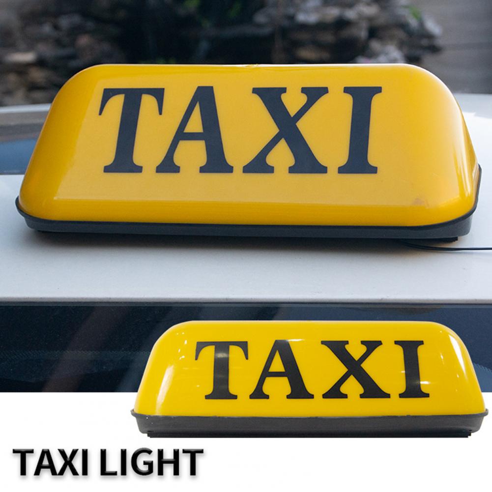 Car Taxi Sign Light Magnetic Taxi Lamp Universal 12v Vehicle Taxi Sign Light with Strong Magnetic Base Super Bright Led for Auto