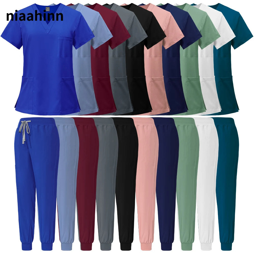 Wholesale Pet Veterinary Scrubs Women Uniforms Hosipital Nurse Work Suits Dental Clinic Nursing Costume Health Service Workwear 241112