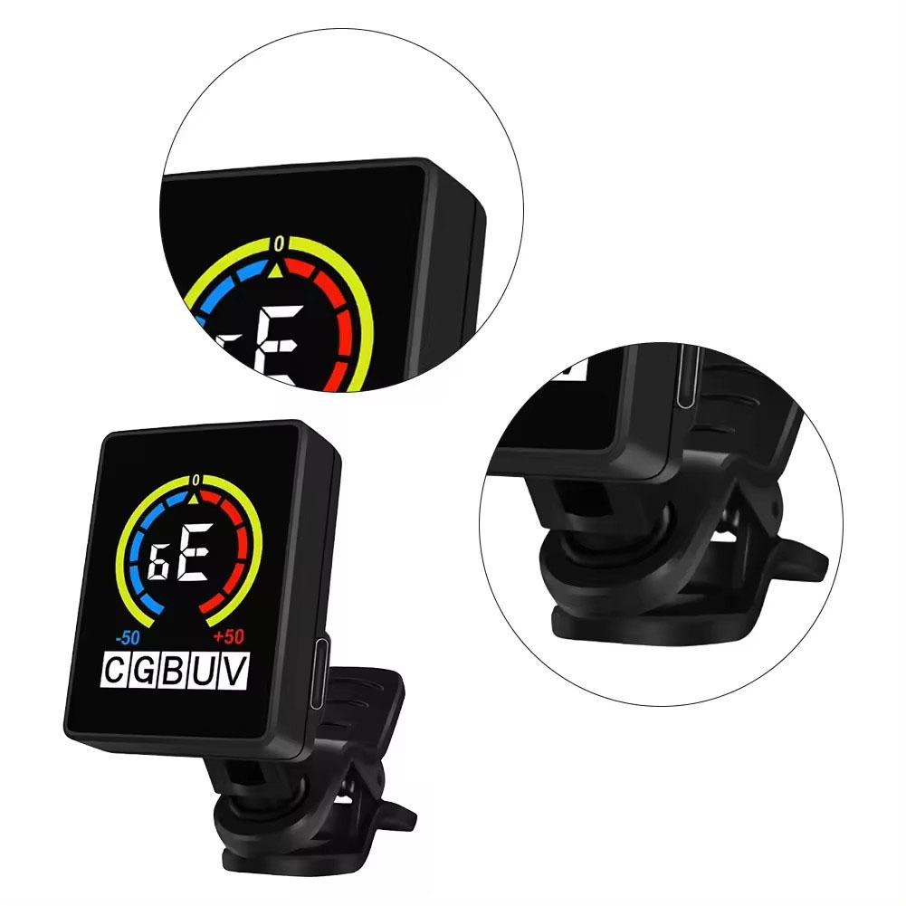 Tuner Headstock Guitar Micro USB Charging Tuner ddmysmile Tuner For Acoustic Electric Guitar Bass Mandolin Banjo Ukelele Accessories Smile