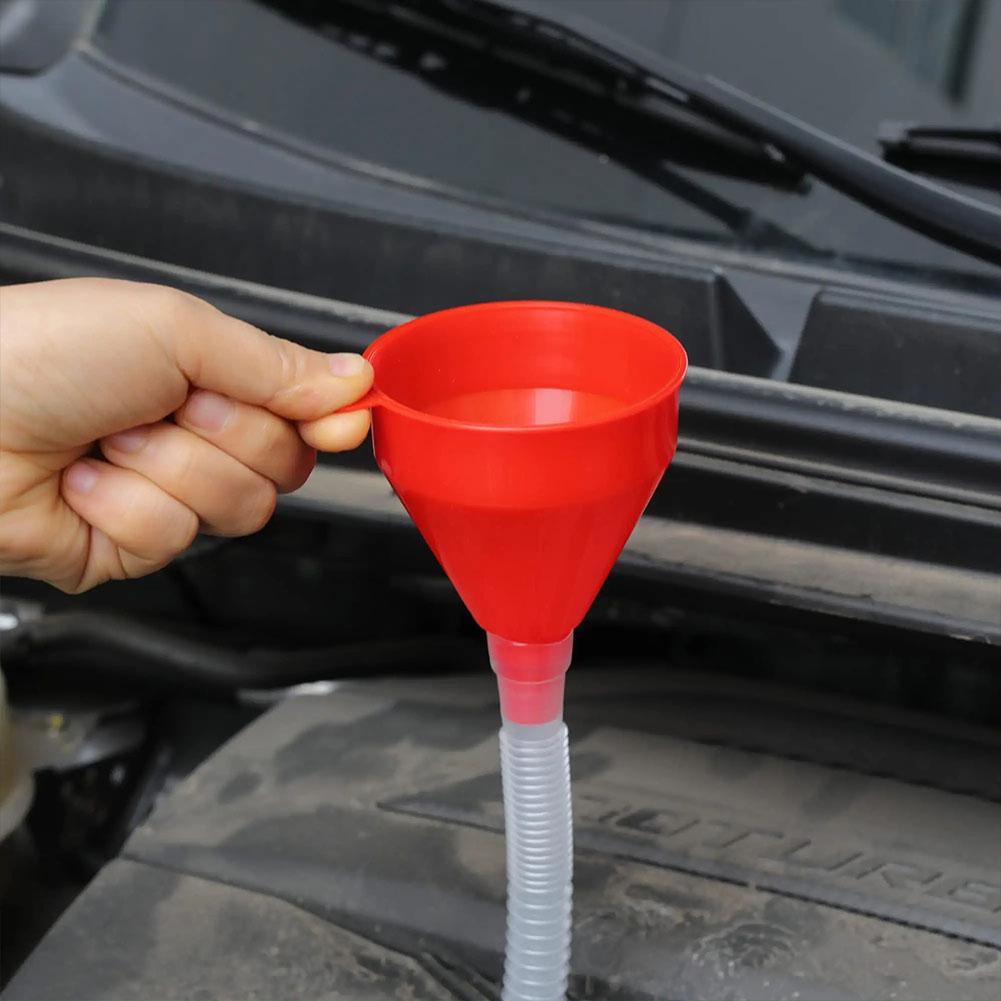 Universal Car Refueling Funnel Detachable Hose Gasoline Plastic Filling Additive Motorcycle Truck Oil Oil Vehicle Engine Fu Z2t0