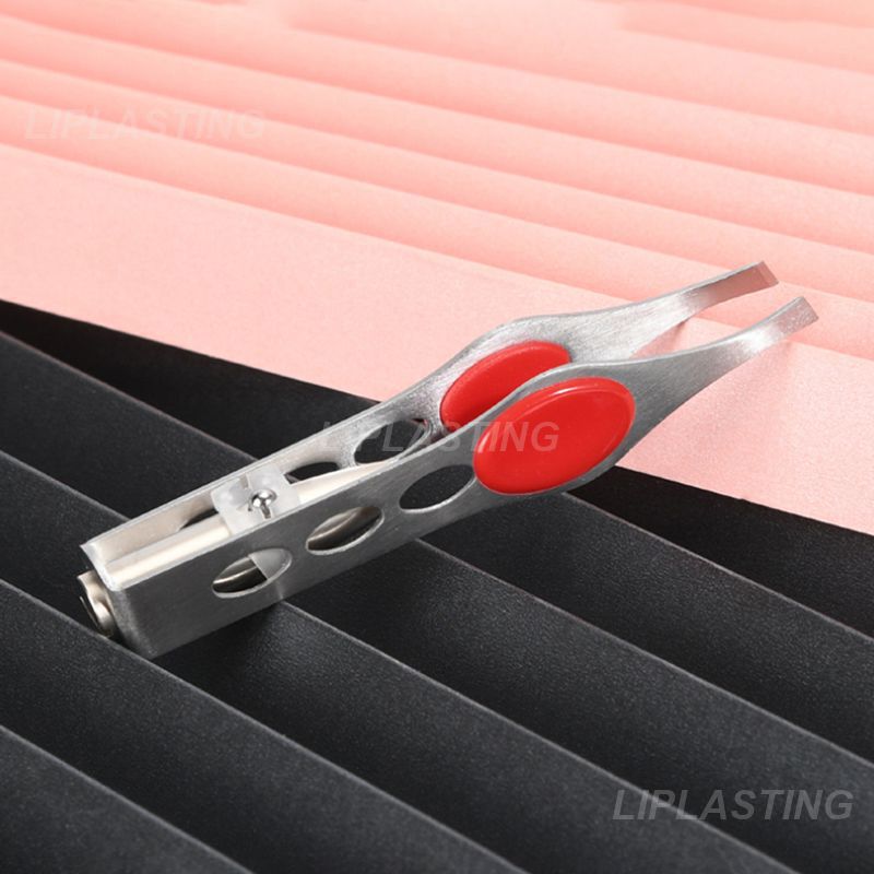 LED Lamp With Clip Eyebrow Tweezers Makeup Beauty Tools Hair Removal Clamp Mini Light Delicate Trimming smile