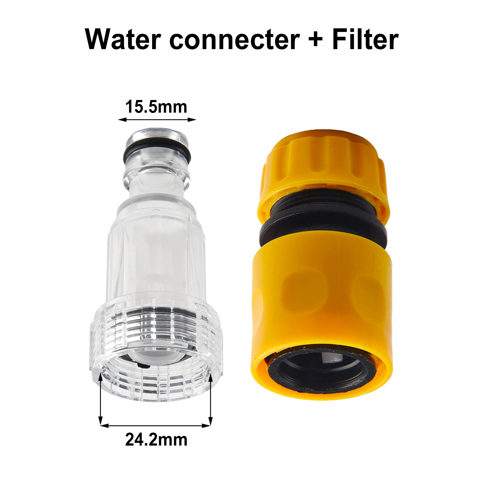 Water Connector Filter Accessories Car Washer Adapter Pressure Washer Filters Nets Hose Pipe Transparent Screen Fitting Nozzle