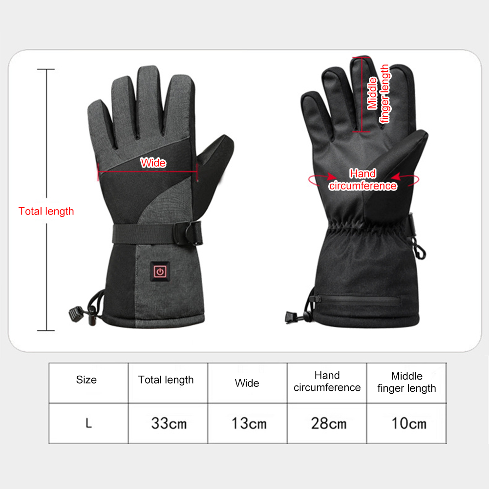 Graphene Ski Unisex Gloves 3 Speed Temperature Graphene Riding Gloves Touchscreen Non-Slip Windproof for Climbing Hiking Cycling smile
