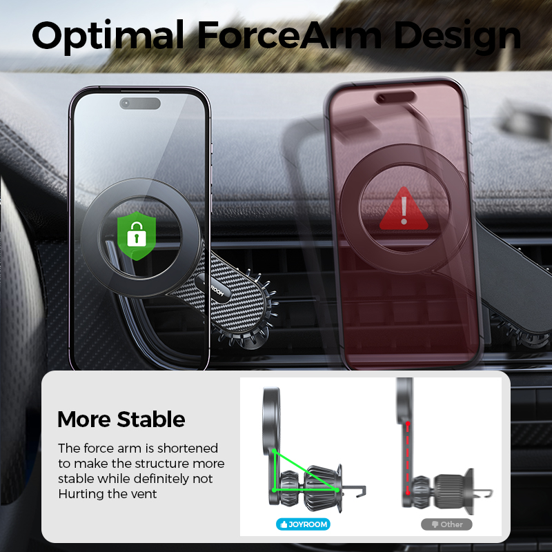 Joyroom Universal Magnetic Car Phone Holder Strong Car Air Vent Phone Mount Compatible with iPhone Samsung LG Google Pixel, etc
